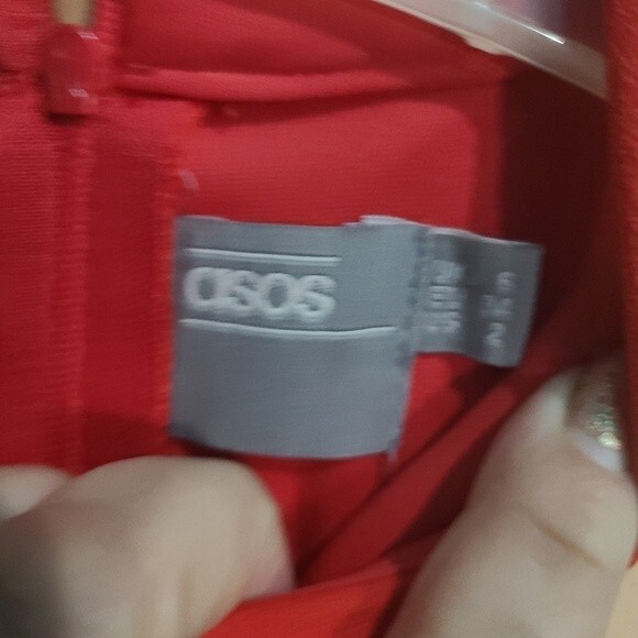 Asos Sleeveless Halter Dress in Red Orange - Picture 5 of 5